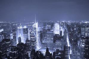 Luchtfoto van de skyline van New York City Manhattan Times Square foto