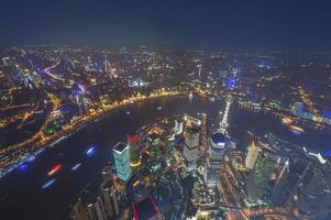 luchtfoto van lujiazui financiën in shanghai