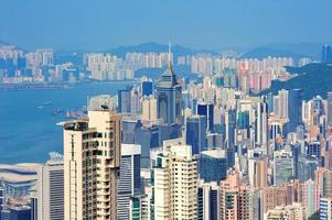 Luchtfoto van hong kong foto