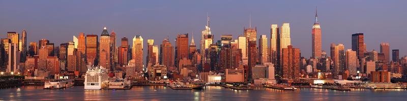 skyline van new york city manhattan foto