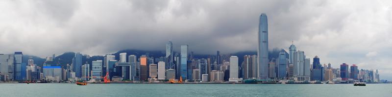 skyline van hong kong foto