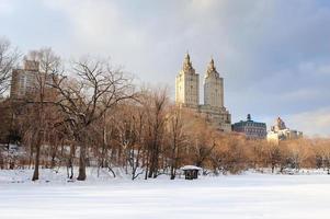 het centrale park van New York City Manhattan in de winter foto