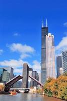 skyline van het centrum van chicago foto