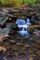 herfstkreek met rotsen foto