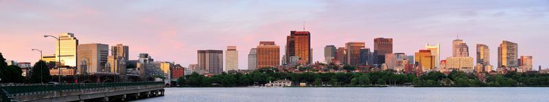 panorama van de skyline van boston foto