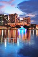 orlando downtown schemering foto