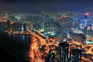 luchtfoto van hong kong foto