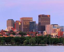 Charles River zonsondergang foto