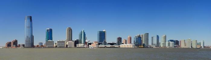 new jersey skyline van new york city manhattan downtown foto