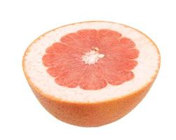 grapefruit gesneden geïsoleerd op witte achtergrond foto