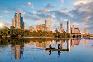 austin city downtown skyline stadsgezicht van texas usa foto