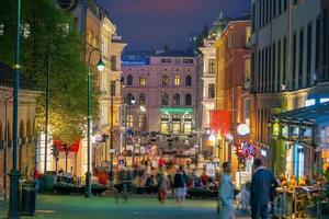 oslo downtown stad skyline stadsgezicht in noorwegen foto