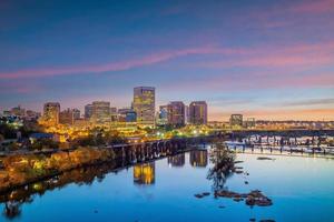 richmond binnenstad skyline stadsgezicht in virginia, usa foto