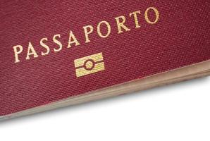 Italiaans paspoort close-up foto