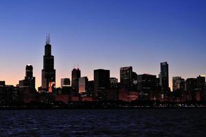 Chicago silhouet weergave foto