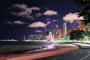 uitzicht op het meer van chicago foto