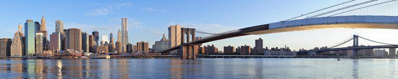 uitzicht op de Manhattan-brug foto