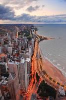 uitzicht op het meer van chicago foto