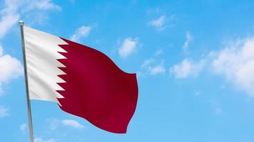 vlag van qatar op paal foto