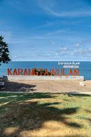 natuurlijke omgeving in het toeristengebied van het strand van karang tawulan, tasikmalaya indonesië foto