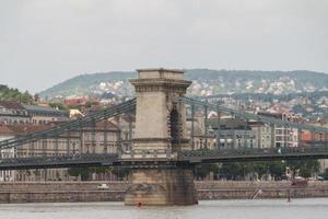 kettingbrug van boedapest, hongarije foto