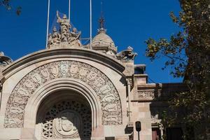 gevels van gebouwen van groot architectonisch belang in de stad barcelona - spanje foto