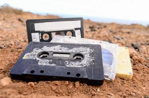 oude retro muziekcassette foto