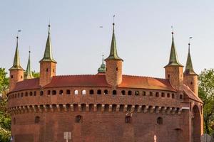 een poort naar Krakau - de best bewaarde Barbican in Europa, Polen foto