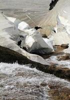 water van smeltende gletsjer in ijsland foto