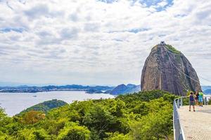 rio de janeiro rio de janeiro brazilië 2020 suikerbroodberg pao de acucar panorama rio de janeiro brazilië. foto