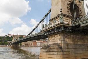 kettingbrug van boedapest, hongarije foto