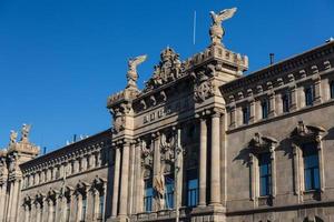 gevels van gebouwen van groot architectonisch belang in de stad barcelona - spanje foto