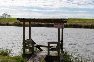 waarschuwing alligators op de bayou foto