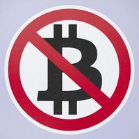 geen bitcoin-teken foto