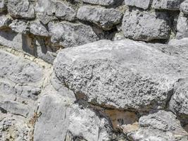 structuurpatroon van tulum ruïnes Maya site tempel piramides mexico. foto