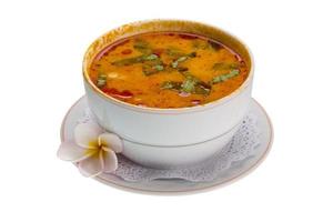 Thaise beroemde soep thom yam foto