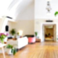 wazig zachte woonkamer perfect voor achtergrond of behang foto