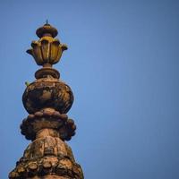 ochtendmening van koninklijke cenotaven chhatris van orchha, madhya pradesh, india, orchha de verloren stad van india, indische archeologische vindplaatsen foto