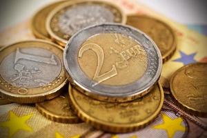 stapels euromunten