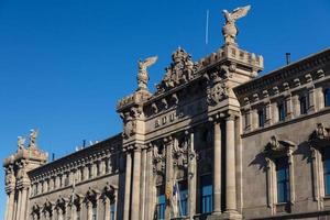 gevels van gebouwen van groot architectonisch belang in de stad barcelona - spanje foto