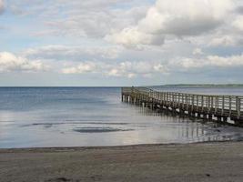 de stad eckernfoerde aan de Oostzee foto