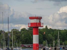 de stad eckernfoerde aan de Oostzee foto