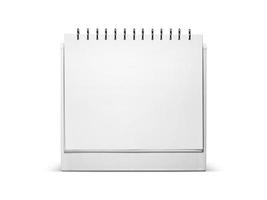 witte blanco papieren bureau spiraal kalender foto