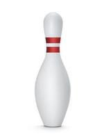 Bowling pinnen geïsoleerd op witte achtergrond foto