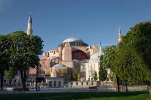 hagia sophia museum in sultanahmet, istanbul, turkije foto