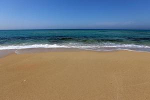 mediterrane kust in Noord-Israël foto