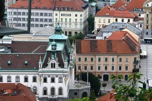 pannendaken van de stad ljubljana, de hoofdstad van slovenië. foto