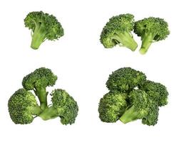 broccoli die op witte achtergrond worden geïsoleerd foto