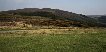 uitzicht op het Welshe platteland inear llangollen bij de hoefijzerpas foto