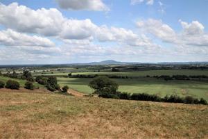 uitzicht op het platteland van Shropshire vanaf Lyth Hill in de buurt van Shrewsbury foto